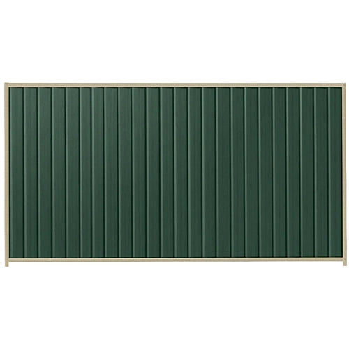 PermaSteel Colorbond Fence Kit in the size of 3.1m x 2.1m with Caulfield Green Infill and Merino Frame | Available at Australian Landscape Supplies