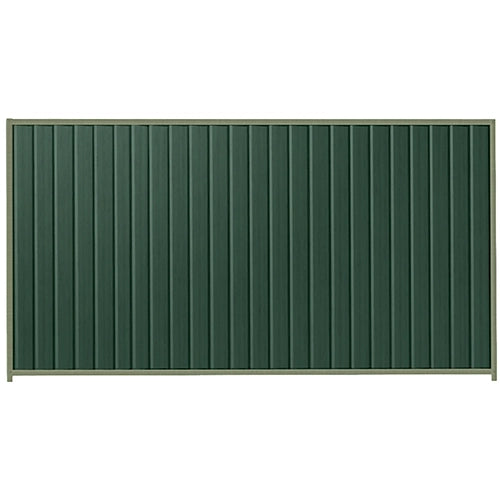 PermaSteel Colorbond Fence Kit in the size of 3.1m x 2.1m with Caulfield Green Infill and Mist Green Frame | Available at Australian Landscape Supplies