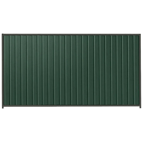 PermaSteel Fence Kit in the size of 3.1m x 2.1m with Caulfield Green Infill and Slate Grey Frame | Available at Australian Landscape Supplies
