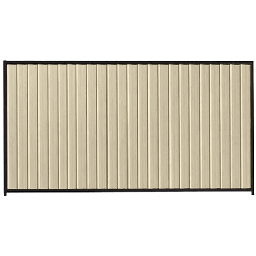 PermaSteel Fence Kit in the size of 3.1m x 2.1m with Merino Infill and Black Frame | Available at Australian Landscape Supplies