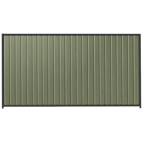 PermaSteel Fence Kit in the size of 3.1m x 2.1m with Mist Green Infill and Monolith Frame | Available at Australian Landscape Supplies