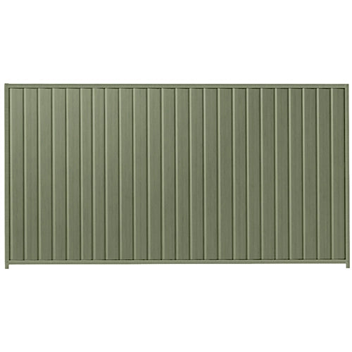 PermaSteel Fence Kit in the size of 3.1m x 2.1m with Mist Green Infill and Mist Green Frame | Available at Australian Landscape Supplies