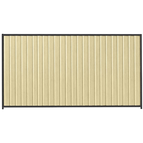 PermaSteel Colorbond Fence Kit in the size of 3.1m x 2.1m with Primrose Infill and Monolith Frame | Available at Australian Landscape Supplies