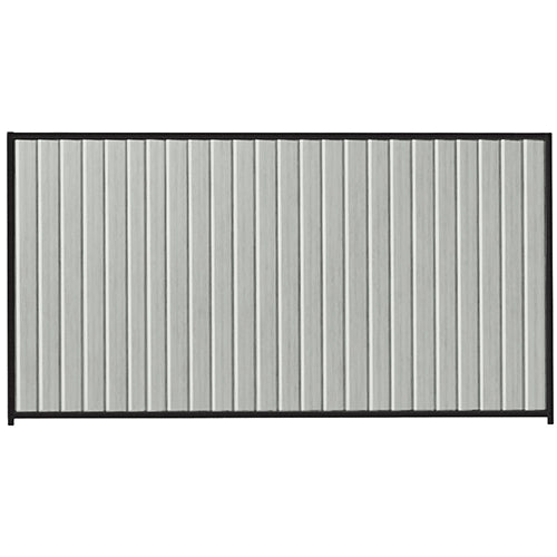 PermaSteel Colorbond Fence Kit in the size of 3.1m x 2.1m with Shale Grey Infill and Black Frame | Available at Australian Landscape Supplies