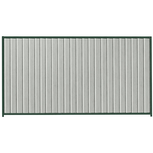 PermaSteel Colorbond Fence Kit in the size of 3.1m x 2.1m with Shale Grey Infill and Caulfield Green Frame | Available at Australian Landscape Supplies