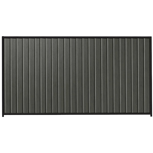 PermaSteel Colorbond Fence Kit in the size of 3.1m x 2.1m with Slate Grey Infill and Black Frame | Available at Australian Landscape Supplies