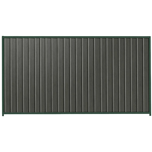 PermaSteel Colorbond Fence Kit in the size of 3.1m x 2.1m with Slate Grey Infill and Caulfield Green Frame | Available at Australian Landscape Supplies