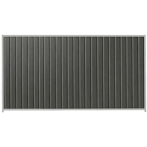 PermaSteel Colorbond Fence Kit in the size of 3.1m x 2.1m with Slate Grey Infill and Shale Grey Frame | Available at Australian Landscape Supplies
