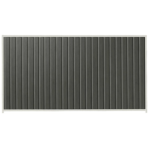PermaSteel Colorbond Fence Kit in the size of 3.1m x 2.1m with Slate Grey Infill and Off White Frame | Available at Australian Landscape Supplies