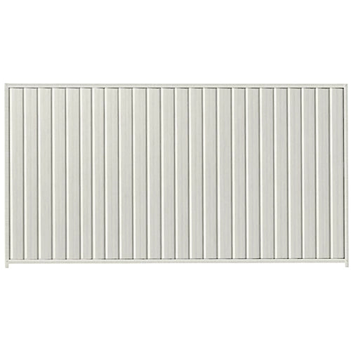 PermaSteel Colorbond Fence Kit in the size of 3.1m x 2.1m with Off White Infill and Off White Frame | Available at Australian Landscape Supplies