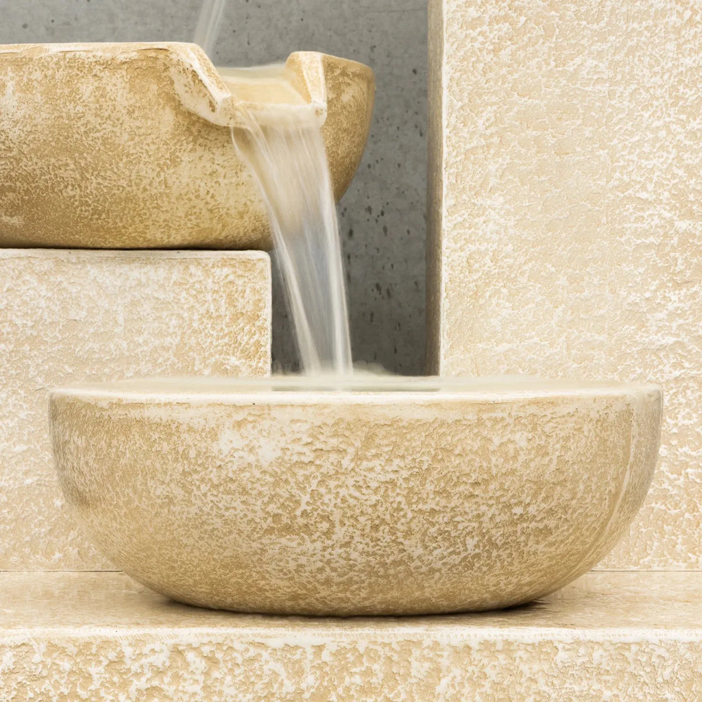 Trio Cascasding Water Fountain - Sandstone - Australian Landscape Supplies