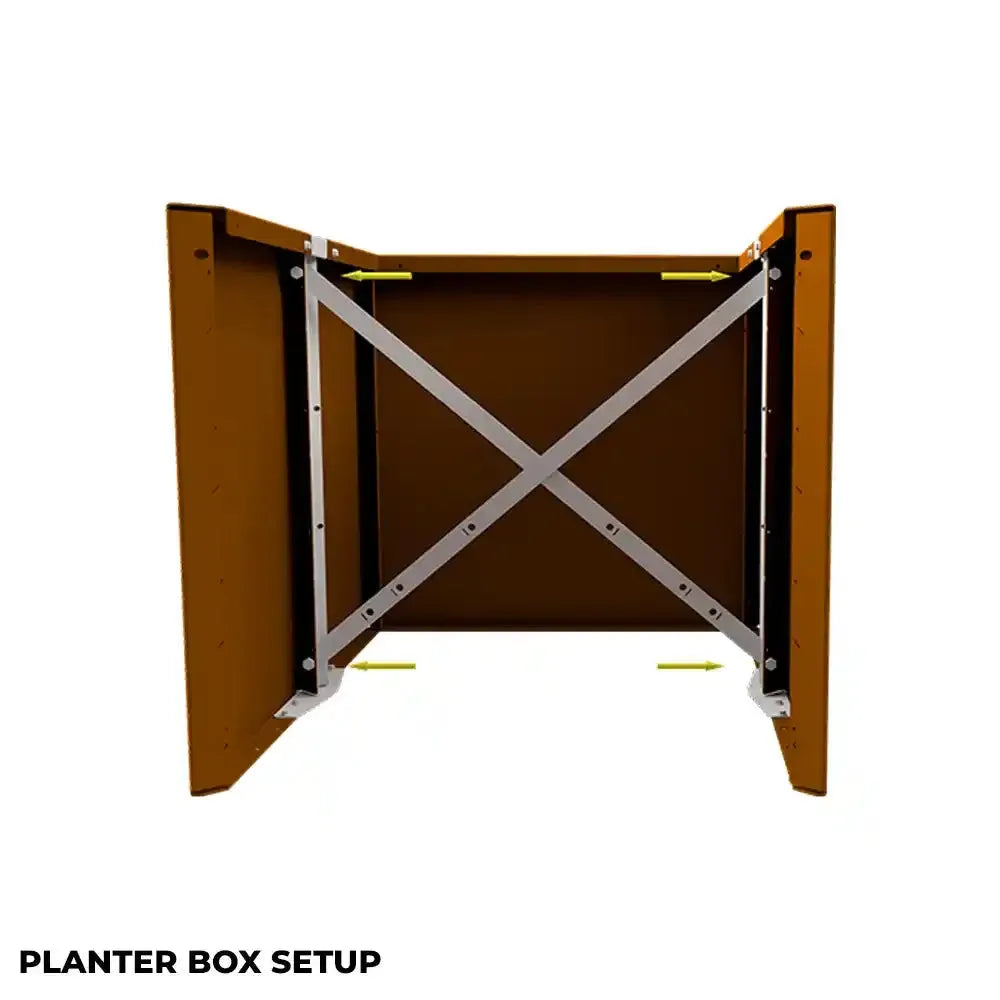 Zero-Flex 560mm High Raised GS Garden Bed - Galvanised Steel - Straightcurve - Australian Landscape Supplies