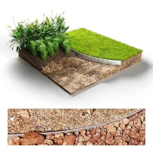 Flex Garden Edging GS 2200mm Long - Galvanised Steel - Straightcurve - Australian Landscape Supplies