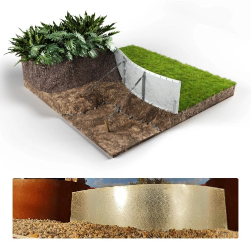 Straightcurve Flex Raised 400mm Garden Bed & Retaining Galvanised Steel 2160mm | Garden Edging | Australian Landscape Supplies