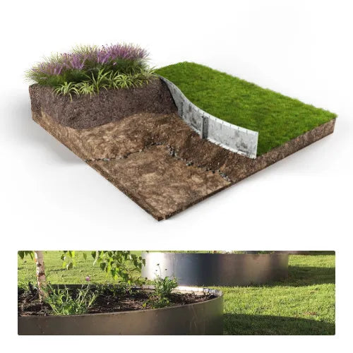 Straightcurve Flex Raised 240mm Garden Bed & Retaining Galvanised Steel 2160mm | Garden Edging | Australian Landscape Supplies