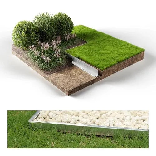 Zero-Flex Garden Edging GS 2200mm - Galvanised Steel - Straightcurve - Australian Landscape Supplies
