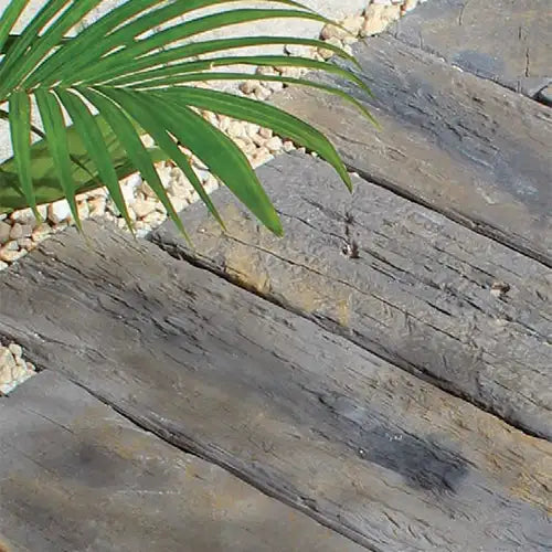 Timberstone Driftwood Stepping Stone Pavers with Pebbles - Edenstone | Australian Landscape Supplies