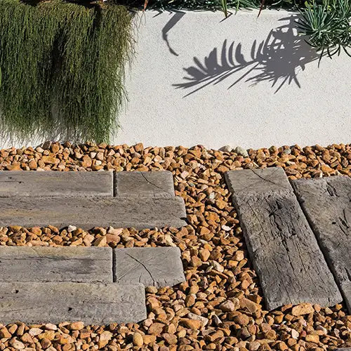 Timberstone Driftwood Stepping Stone Pavers with Pebbles - Edenstone | Australian Landscape Supplies