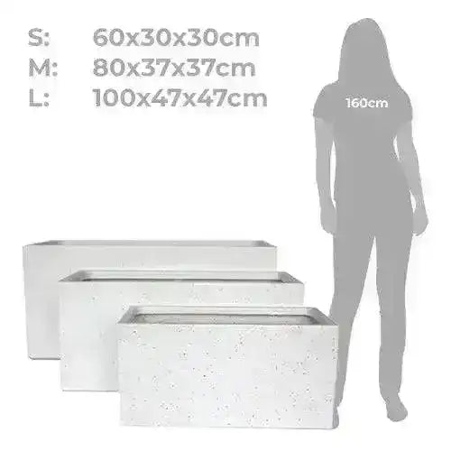 Asher Trough - White Terrazzo - Australian Landscape Supplies