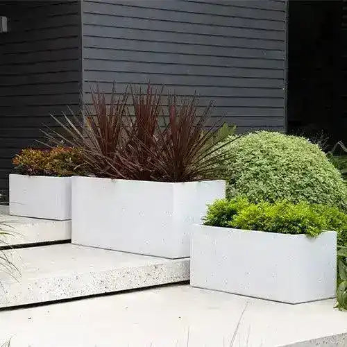 Asher Trough - White Terrazzo - Australian Landscape Supplies