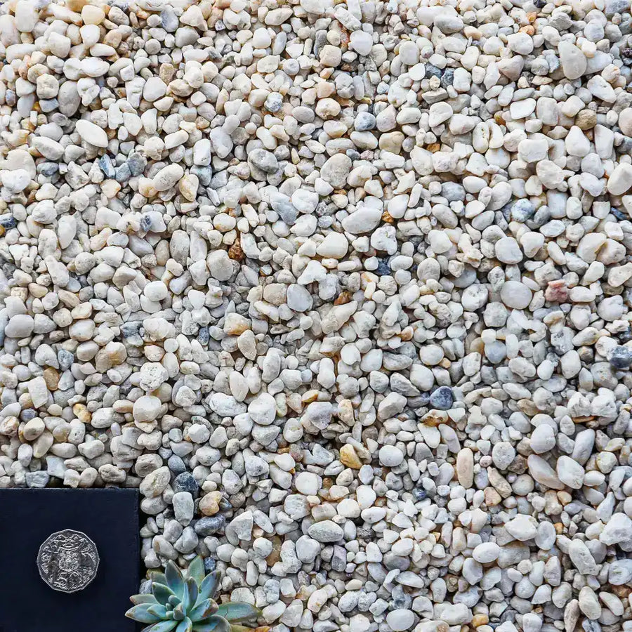 White Quartz Pebbles - 10mm - 1 Ton Bag - Australian Landscape Supplies