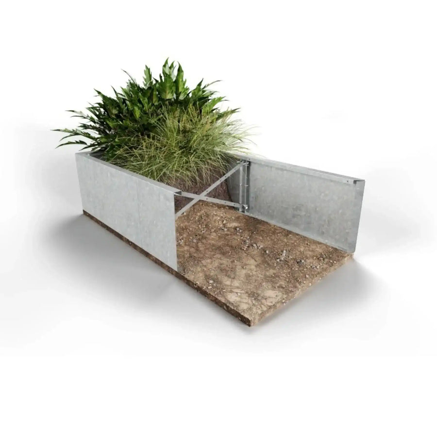 Zero-Flex Raised Garden Bed 560mm - Galvanised Steel - Australian Landscape Supplies