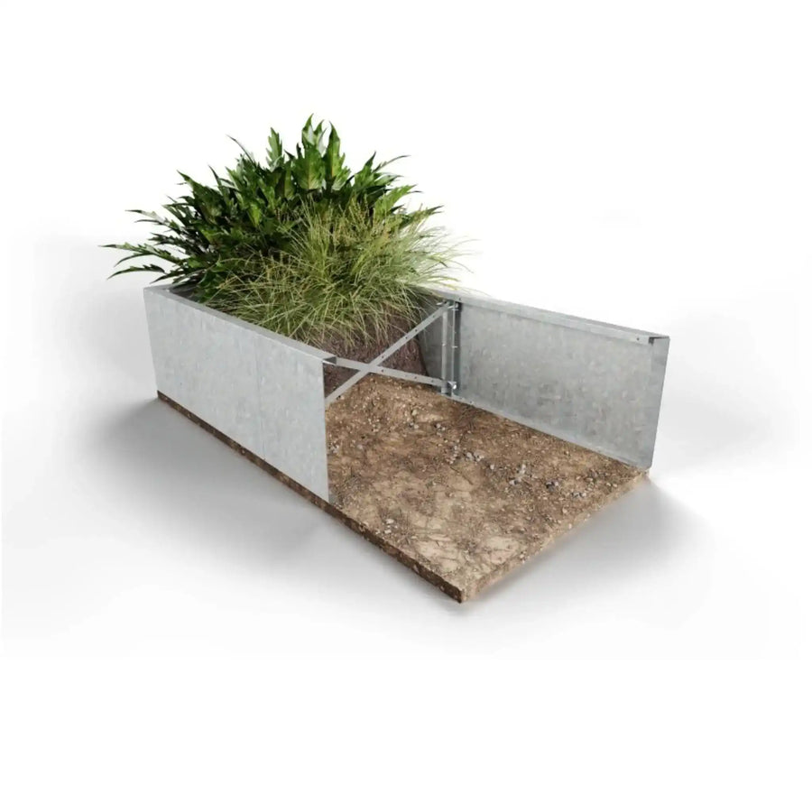 Zero-Flex Raised Garden Bed 400mm - Galvanised Steel - Australian Landscape Supplies