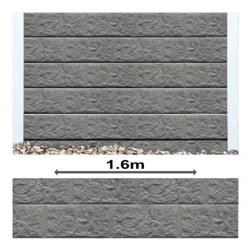 Charcoal Block Pattern Concrete Sleepers - 1600mm | PCD Prime Concrete Developments | Australian Landscape Supplies