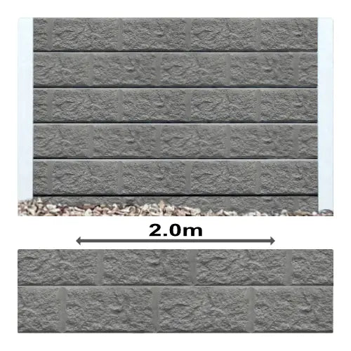 Charcoal Block Pattern Concrete Sleepers - 2000mm | PCD Prime Concrete Developments | Australian Landscape Supplies