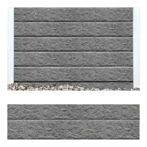 Charcoal Block Face Pattern Concrete Sleepers - Australian Landscape Supplies