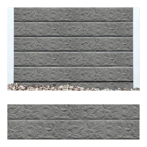 Charcoal Block Pattern Concrete Sleepers | PCD Prime Concrete Developments | Australian Landscape Supplies
