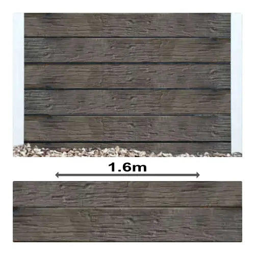 Charcoal Timber Rustic Concrete Sleepers - 1600mm | PCD Prime Concrete Developments | Australian Landscape Supplies