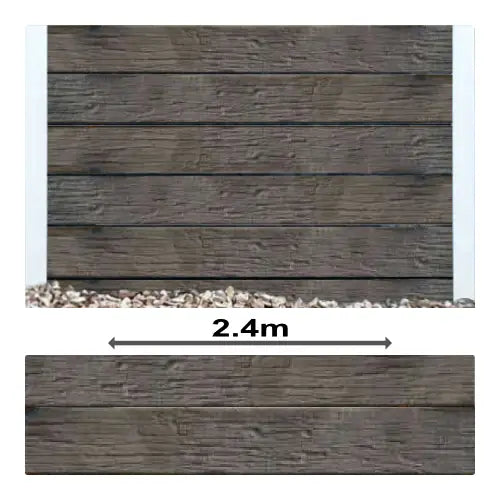Charcoal Timber Rustic Concrete Sleepers - 2400mm | PCD Prime Concrete Developments | Australian Landscape Supplies