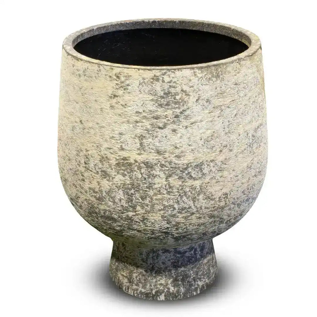 Halo Lightweight Rustic Pot - White - Australian Landscape Supplies