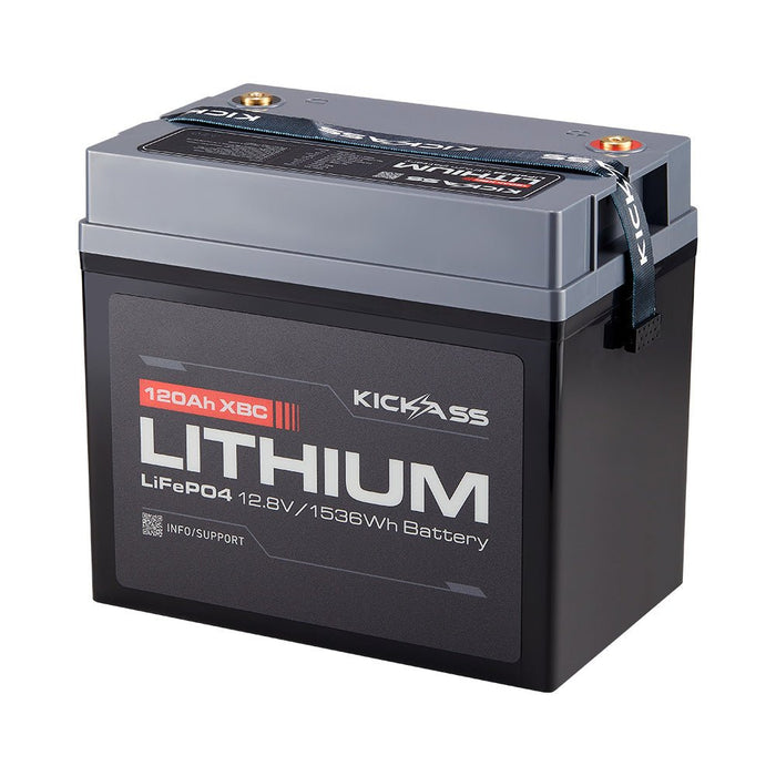 KickAss 12V 120Ah Lithium Compact Deep Cycle Battery LiFePO4
