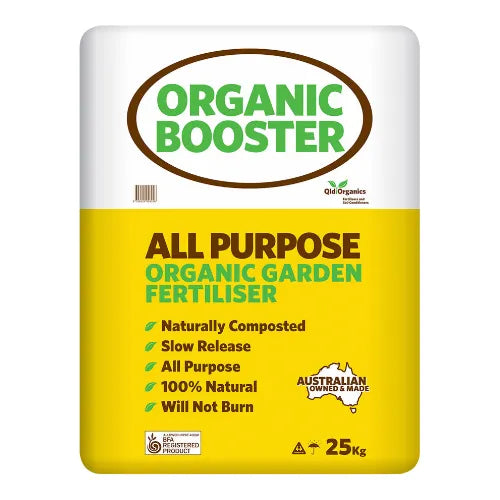 Organic Booster 25kg Pellets | QLD Organics | Fertiliser | Australian Landscape Supplies