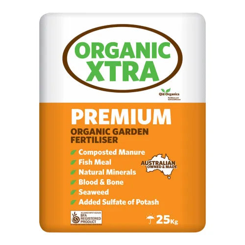 Organic XTRA 25kg Pellets | QLD Organics | Fertiliser | Australian Landscape Supplies