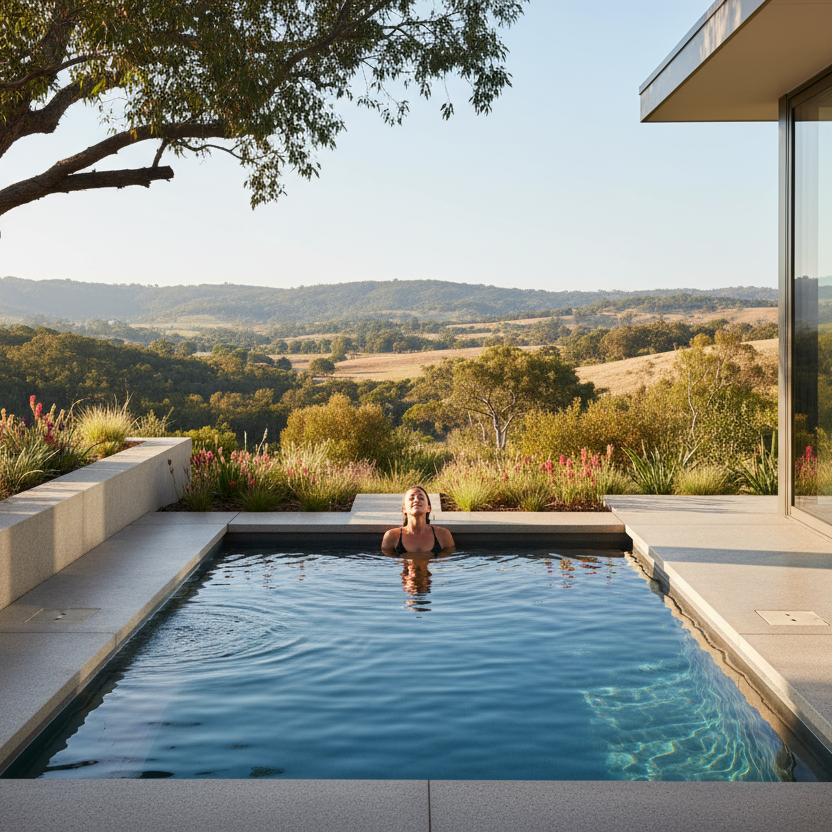 woman in a plungie pool