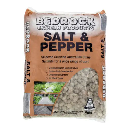 Salt & Pepper - Natural Stone - Bedrock | Decorative Pebbles | Australian Landscape Supplies