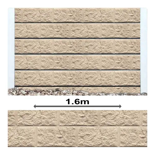 Sandstone Block Pattern Concrete Sleepers - 1600mm | PCD Prime Concrete Developments | Australian Landscape Supplies