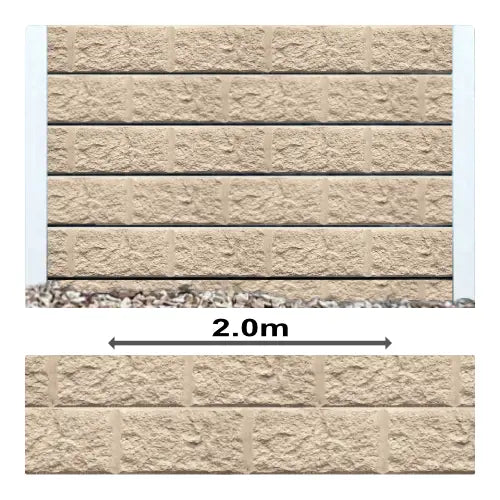 Sandstone Block Pattern Concrete Sleepers - 2000mm | PCD Prime Concrete Developments | Australian Landscape Supplies
