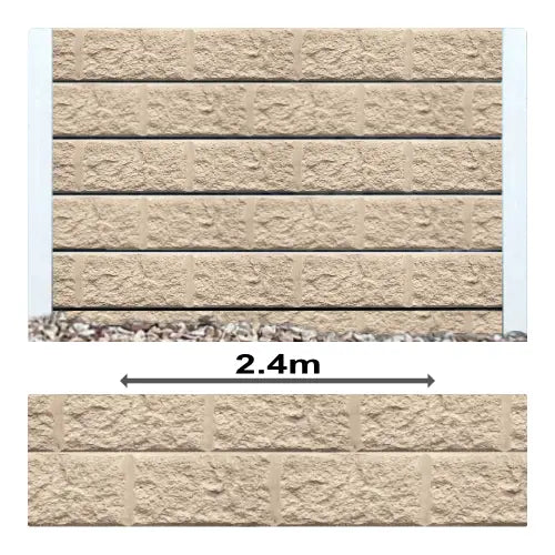 Sandstone Block Pattern Concrete Sleepers - 2400mm | PCD Prime Concrete Developments | Australian Landscape Supplies