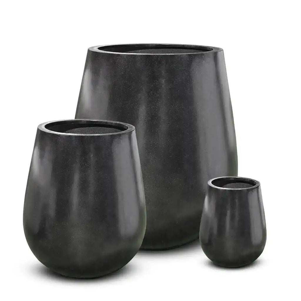 Triton U Pot - Black - Large Pot - Australian Landscape Supplies