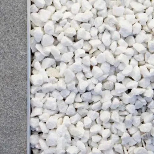 Crushed Snow White Natural Pebbles 20kg AusLS Australian