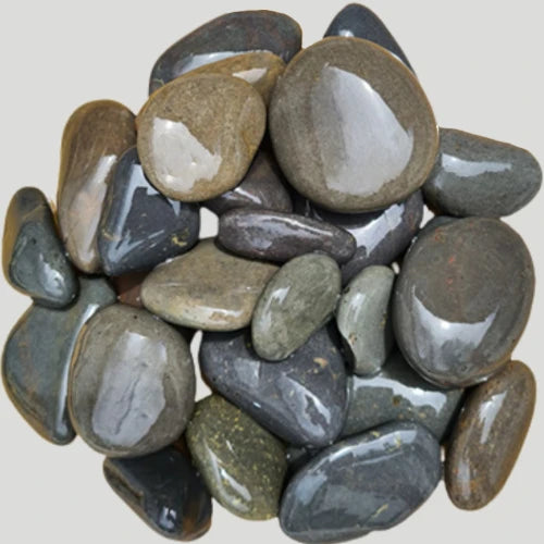Sino Black - Natural Pebbles Large Wet | Decorative Pebbles | Australian Landscape Supplies