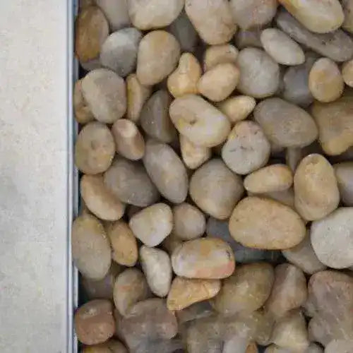 Yellow - Polished Pebbles - 20kg - Kashmiri - Australian Landscape Supplies
