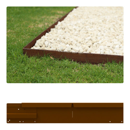 Corner Piece for Garden Edging 100mm Low Profile Weathering Steel - Straightcurve | Garden Edging | Australian Landscape Supplies
