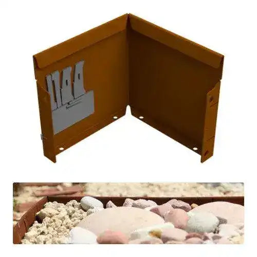 Garden Bed Corner - Corten Steel - Australian Landscape Supplies