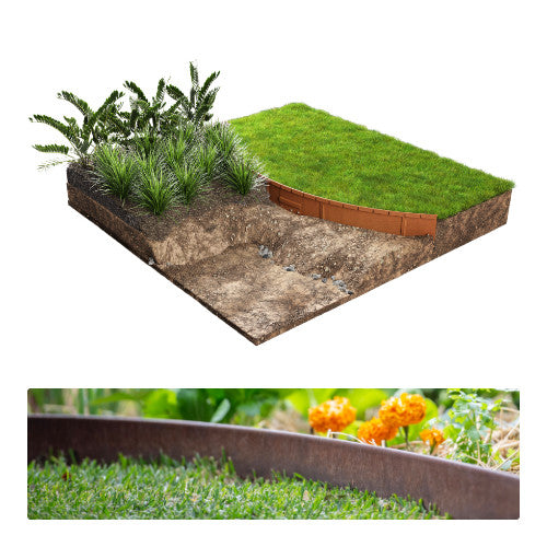 Flex Garden Edging 100mm Weathering Steel - Straightcurve | Garden Edging | Australian Landscape Supplies