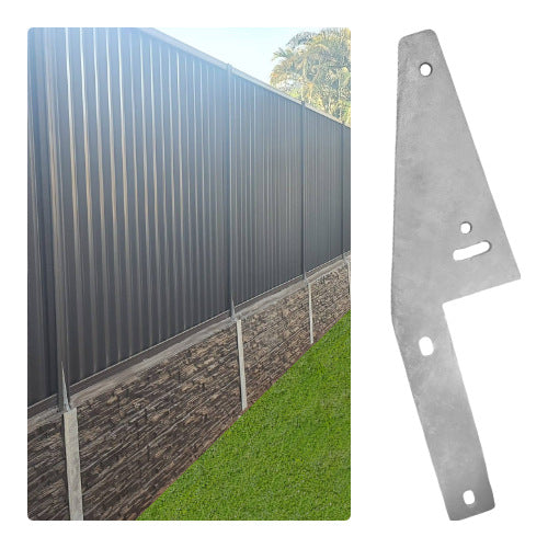 Galvanised Steel Offset Fence Bracket 580mm x 100mm | 6mm - AusLS Steel | Retaining Walls | Australian Landscape Supplies